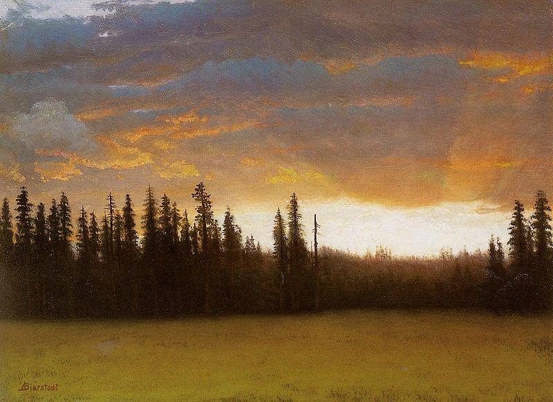 Albert Bierstadt California Sunset Sweden oil painting art